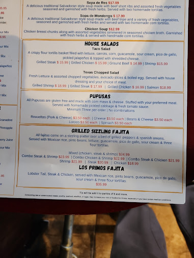 Menu Los Primos Latin American Cuisine - 9