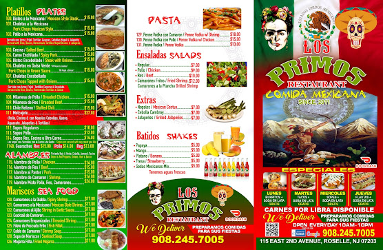Menu Los Primos Mexican Restaurant - 0