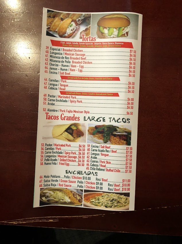 Menu Los Primos Mexican Restaurant - 4