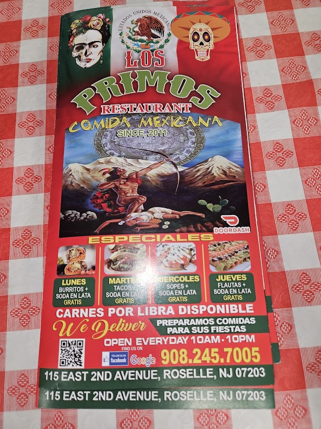 Menu Los Primos Mexican Restaurant - 9