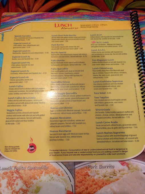 Menu Los Tres Magueyes Green Level - 1