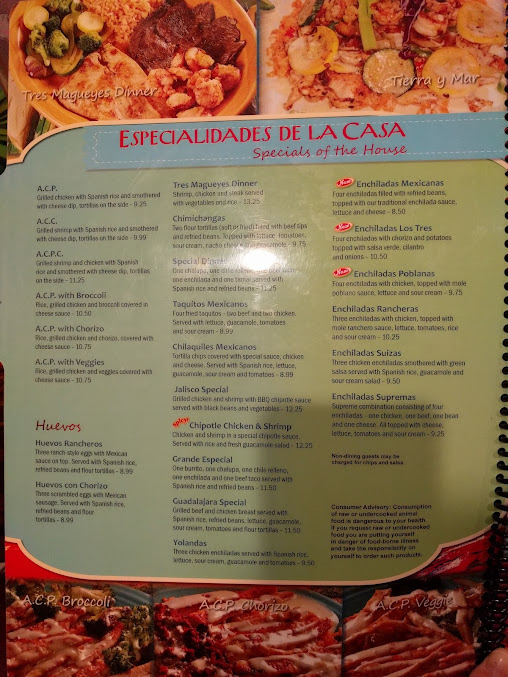 Menu Los Tres Magueyes Green Level - 4
