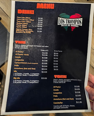 Menu Los Trompos Tacos De Barrio - 1