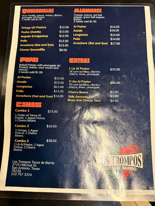 Menu Los Trompos Tacos De Barrio - 8