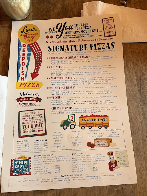 Menu Lou Malnati's Pizzeria - 0
