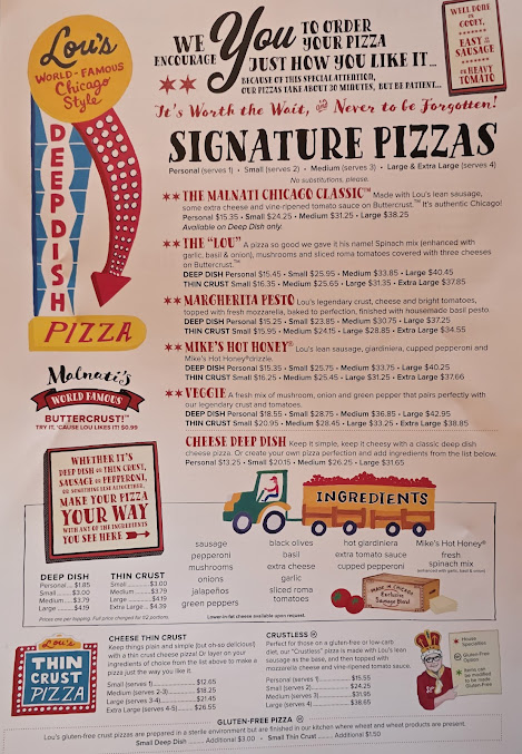 Menu Lou Malnati's Pizzeria - 7