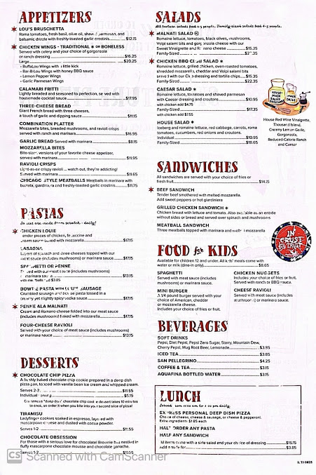 Menu Lou Malnati's Pizzeria - 9