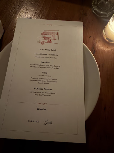 Menu Lucali - 2