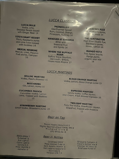 Menu Lucca Restaurant - 5