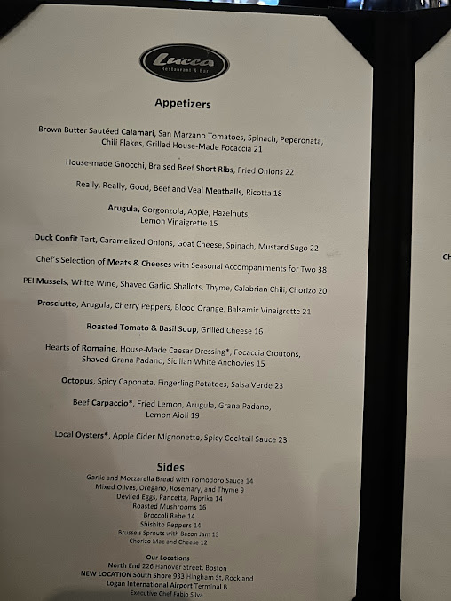 Menu Lucca Restaurant - 8
