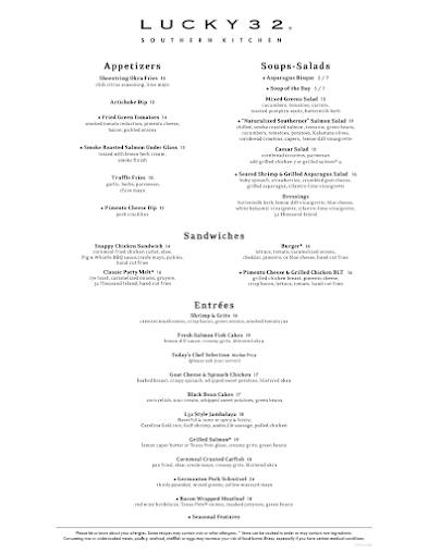 Menu Lucky 32 Southern Kitchen - 9