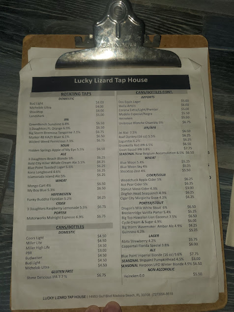 Menu Lucky Lizard Tap House - 6