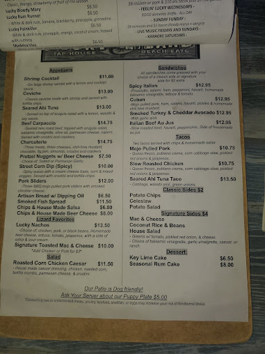 Menu Lucky Lizard Tap House - 7