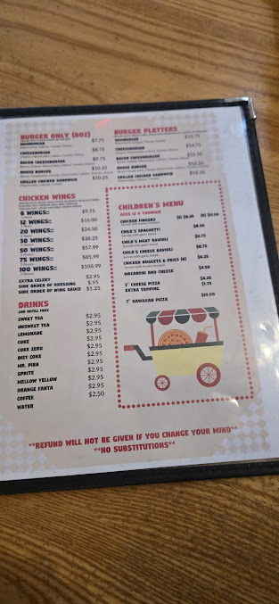 Menu Lugoff House Of Pizza Subs - 1