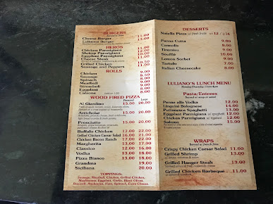 Menu Luliano’s - 1