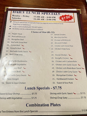 Menu Lung Fung Chinese Restaurant 2 - 6