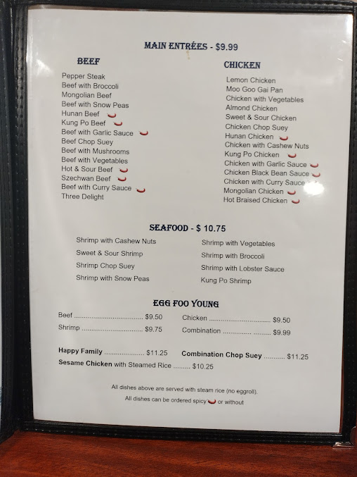 Menu Lung Fung Chinese Restaurant 2 - 7