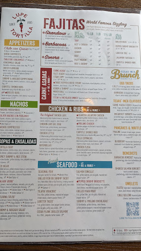 Menu Lupe Tortilla Mexican Restaurant - 1