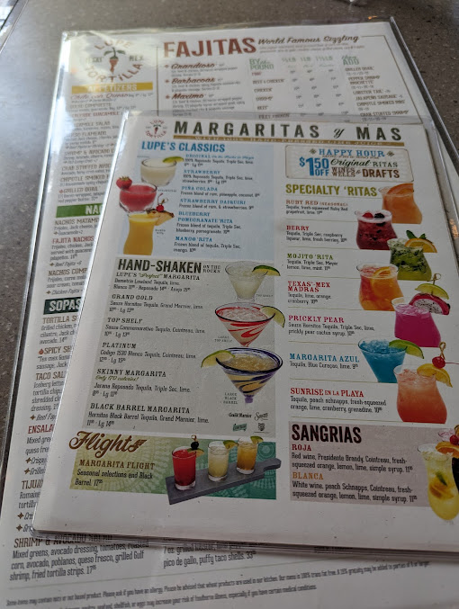 Menu Lupe Tortilla Mexican Restaurant - 3