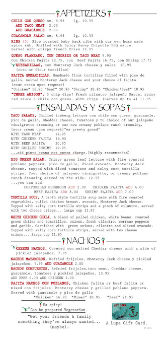 Menu Lupe Tortilla - 4