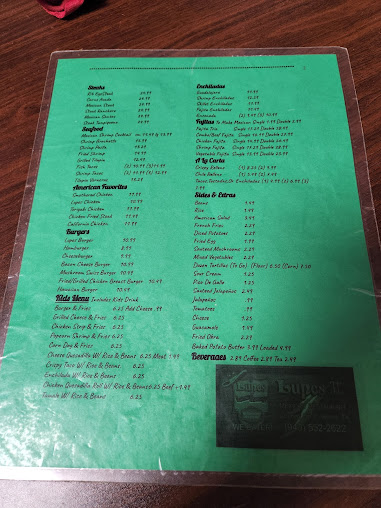Menu Lupes Ii In Vernon - 2