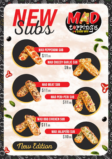 Menu Mad Toppings Randwick Pizza - 0