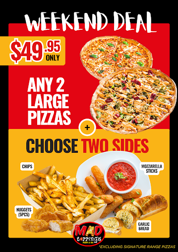 Menu Mad Toppings Randwick Pizza - 8