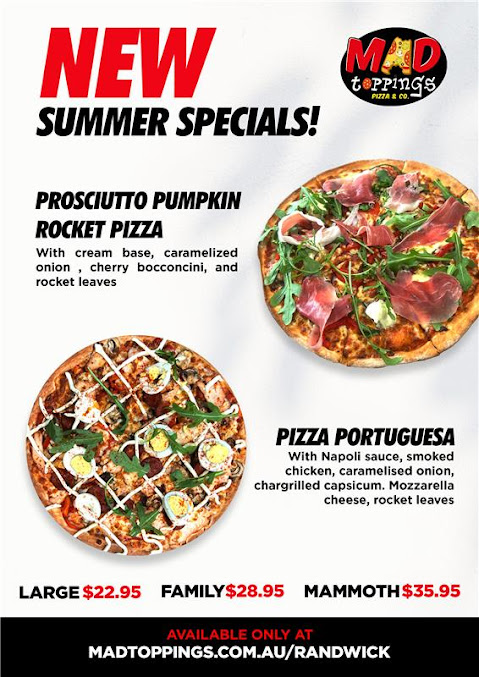 Menu Mad Toppings Randwick Pizza - 9