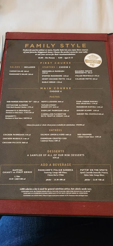 Menu Maggianos Little Italy Dallas - 8
