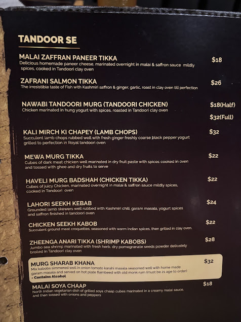 Menu Maharani Palace Fine Indian Cuisine Bar - 2