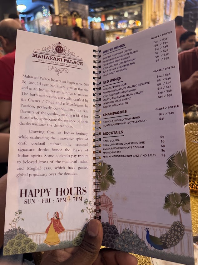 Menu Maharani Palace Fine Indian Cuisine Bar - 5
