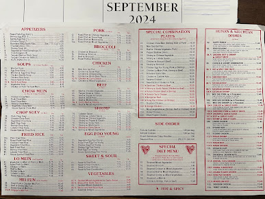 Menu Main Moon Chinese Restaurant Newton Falls - 0