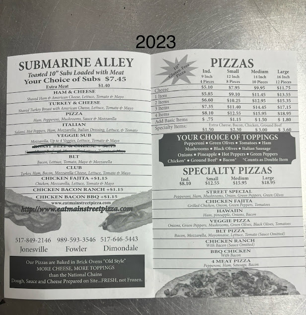 Menu Main Street Pizza Dimondale - 0