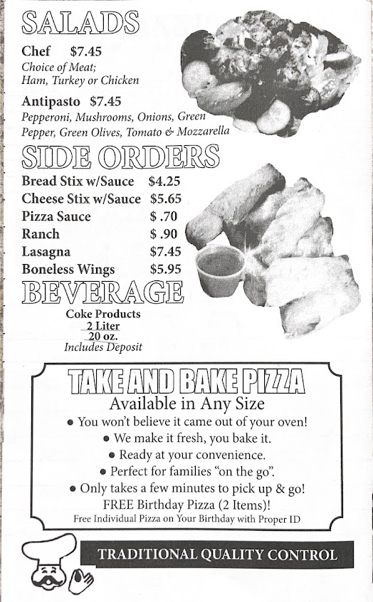 Menu Main Street Pizza Ovid - 1