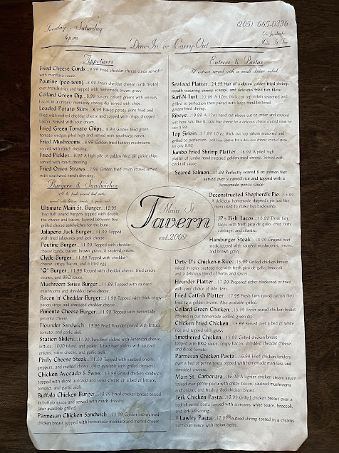 Menu Main Street Tavern Montevallo - 4