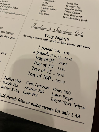 Menu Main Street Tavern Montevallo - 9