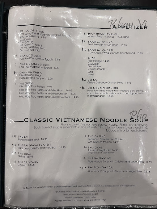Menu Mai's Restaurant - 4