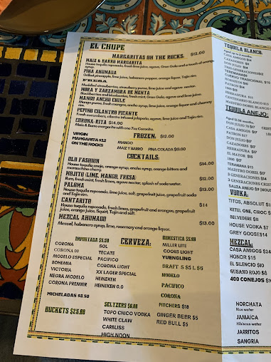 Menu Maiz Barro Mexican Grill Cantina - 1