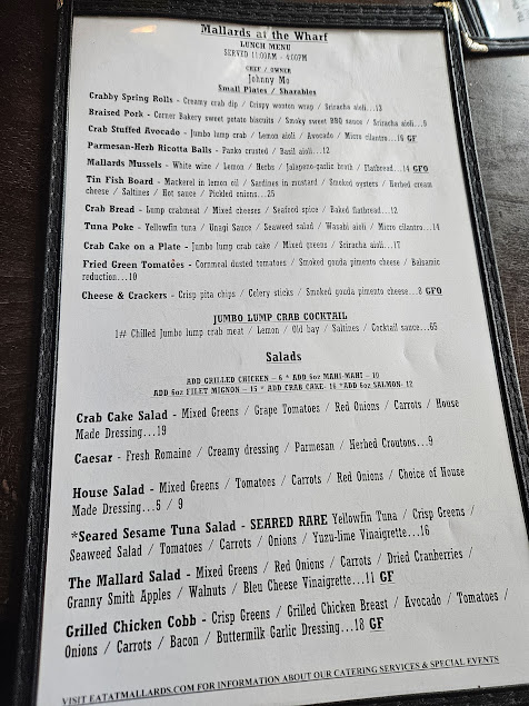 Menu Mallards At The Wharf - 0