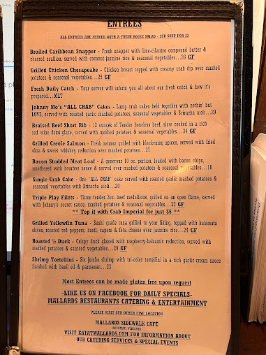 Menu Mallards At The Wharf - 4