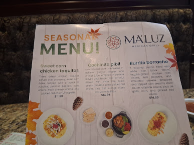 Menu Ma'luz Mexican Grill (Mi Pueblo) - 0
