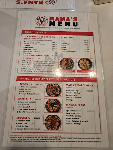 Menu Mamas Crawfish N Wings - 2