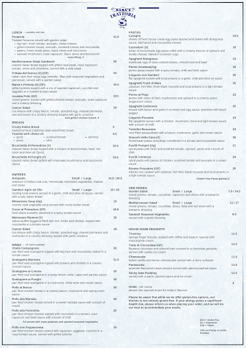 Menu Mama's Trattoria - 1