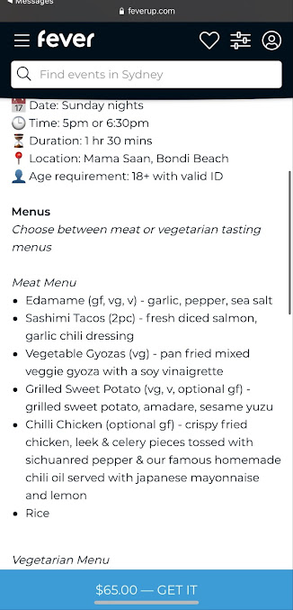 Menu Mamasaan Bondi - 2