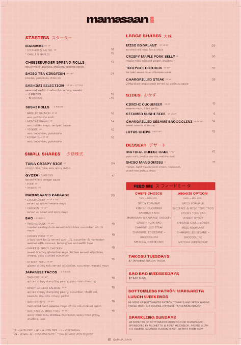 Menu Mamasaan Bondi - 3