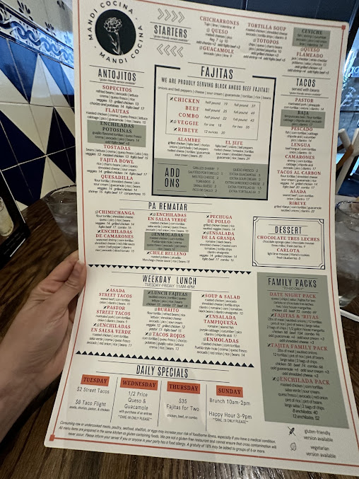 Menu Mandi Cocina Mexicana - 9