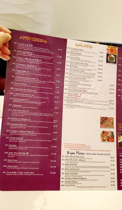 Menu Manee Thai Cuisine Bar Frisco - 8
