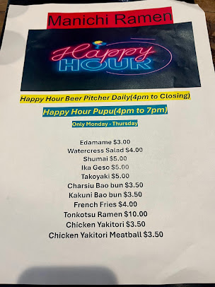Menu Manichi Ramen Kona St - 1