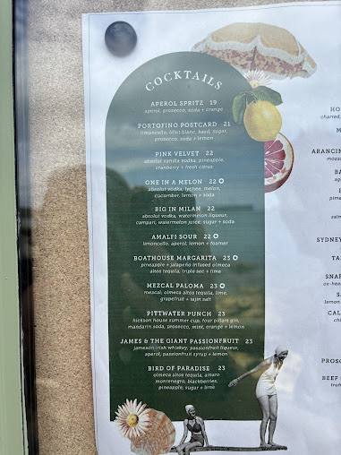 Menu Manly Pavilion - 7