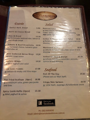 Menu Manuka Steakhouse Act - 3